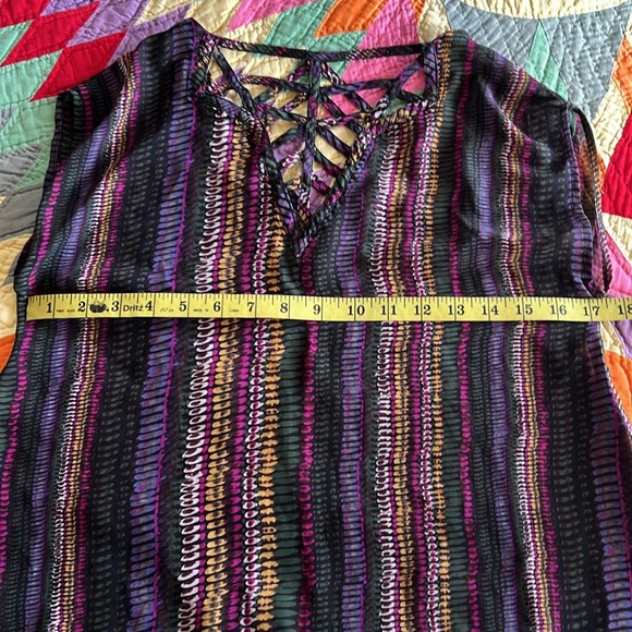 💜💚🖤Ecotè high low flowy shear top - Picture 6 of 8